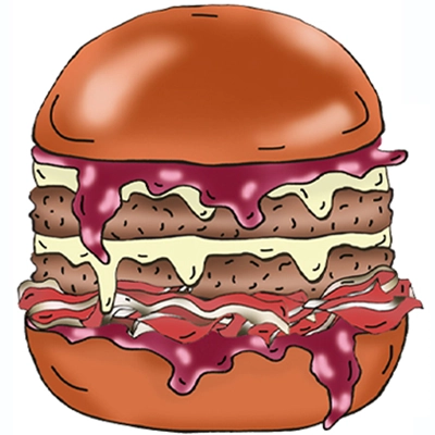 BLUEBERRY CHEESE BURGER